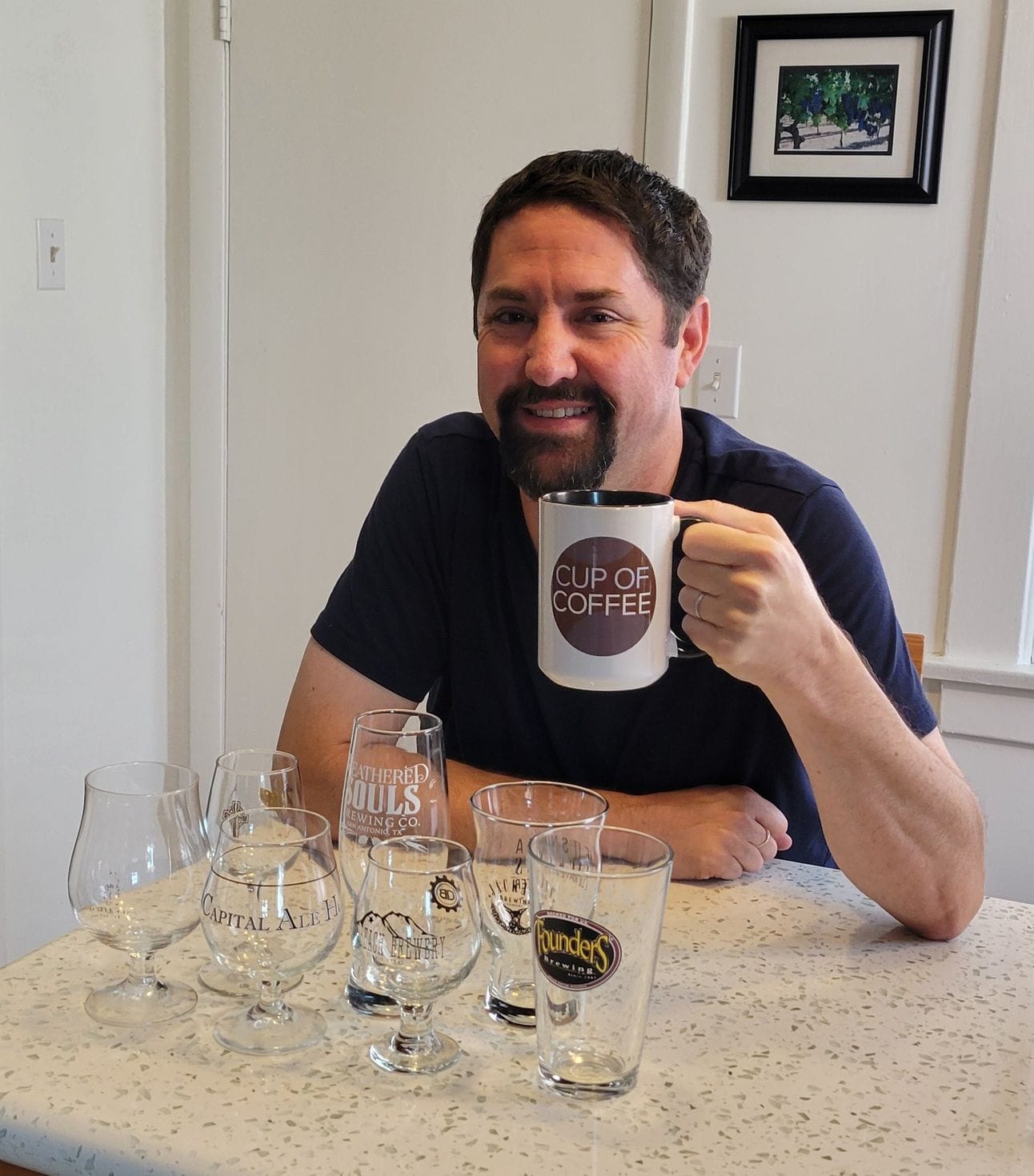 Guest Poster David Jay holding a coffee mug