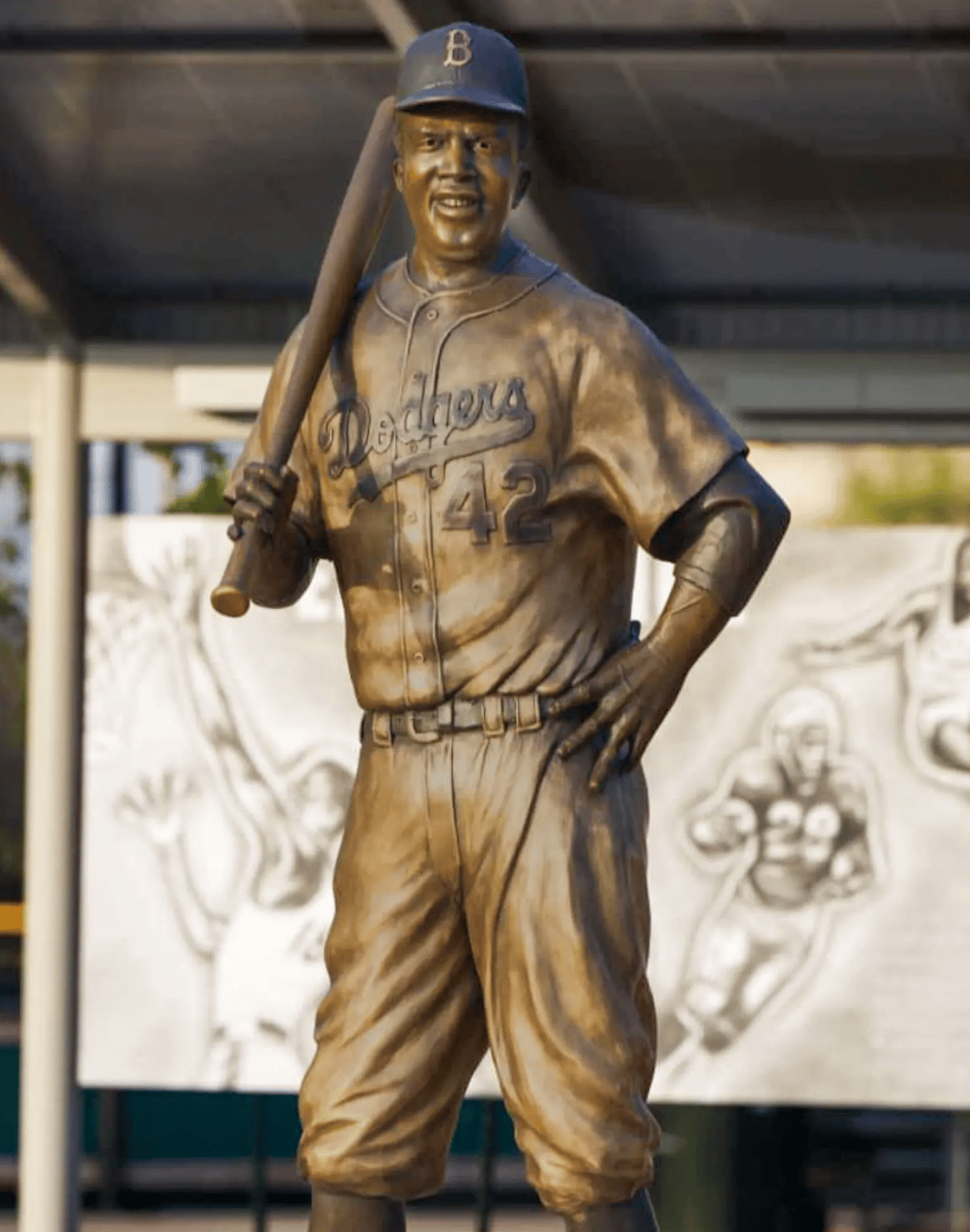 Bronze Jackie Robinson statue
