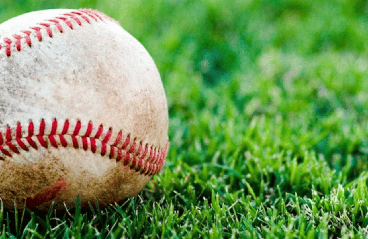 Baseball on grass
