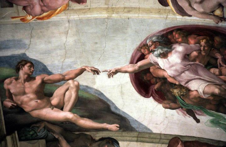 "Creation of Adam" from the ceiling of the Sistine Chapel