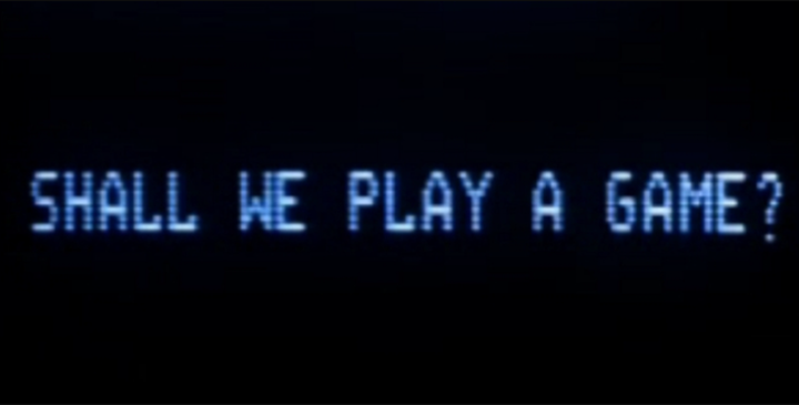 The "Shall We Play A Game" screen from "WarGames"